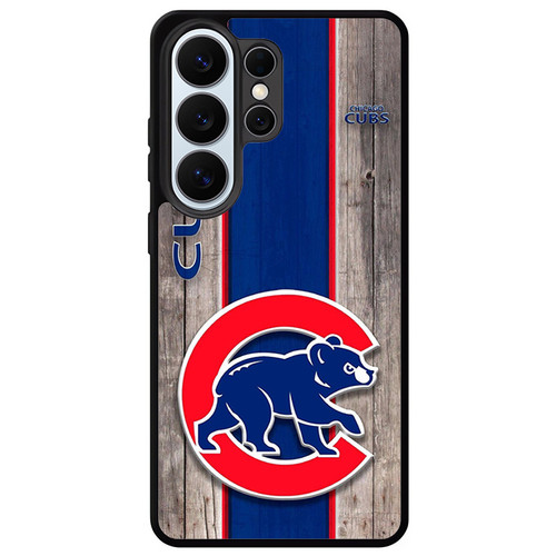 Chicago Cub Cubbie Blue and Red Wood Samsung Galaxy S26 Ultra Case