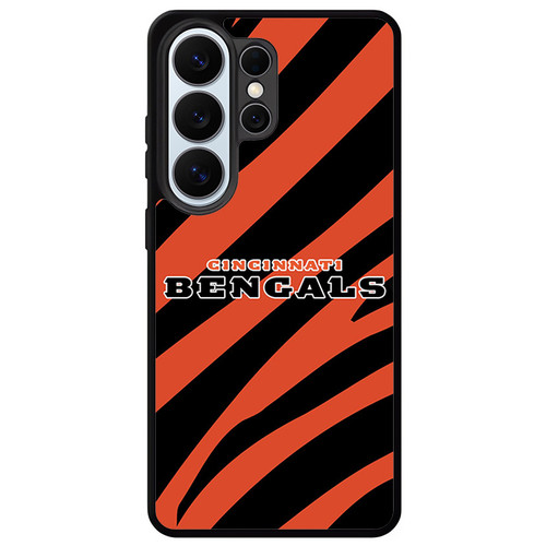 Cincinnati Bengals Tiger Pattern Samsung Galaxy S26 Ultra Case