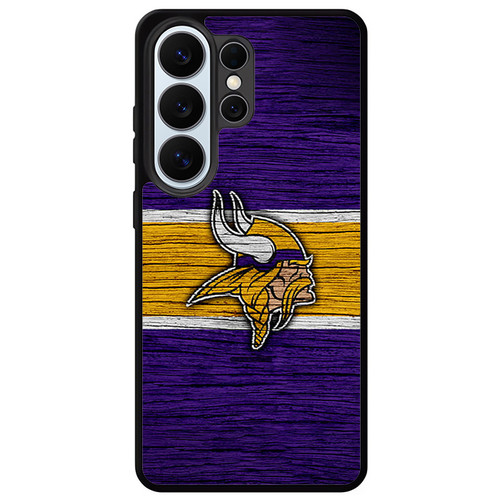 Minnesota Vikings Wooden Pattern Samsung Galaxy S26 Ultra Case