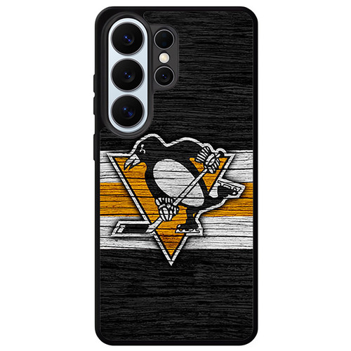 Pittsburgh Penguins Wooden Pattern Samsung Galaxy S26 Ultra Case
