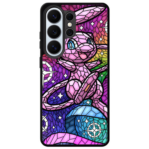 Pokemon Mew Stained Glass Pattern Samsung Galaxy S26 Ultra Case