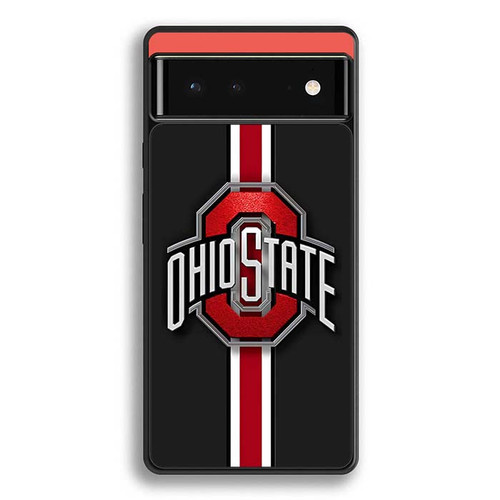 Ohio State Buckeyes Logo Red Stripe Motorola Google Pixel 6 Case