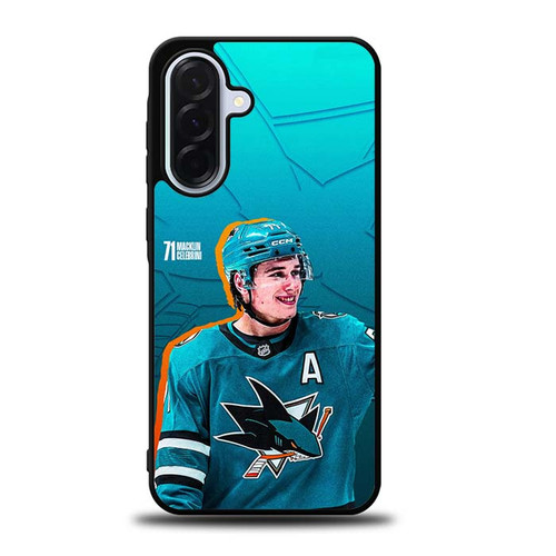 Macklin Celebrini San Jose Sharks Samsung Galaxy A36 5G Case