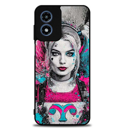 Harley Quinn Neon Mayhem Art Motorola Moto G Play 2024 Case