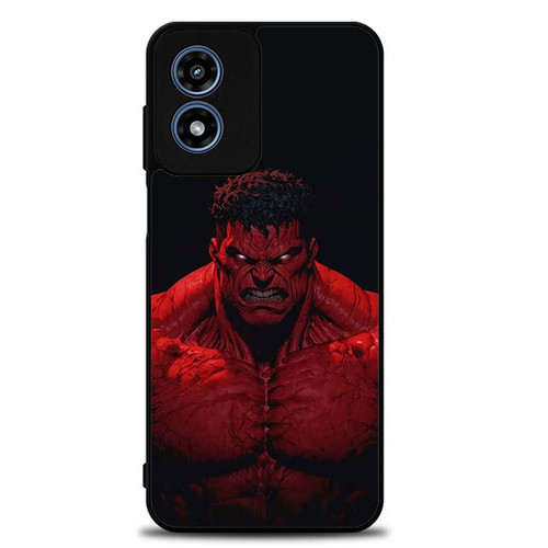 Red Hulk Rage in Red Motorola Moto G Play 2024 Case
