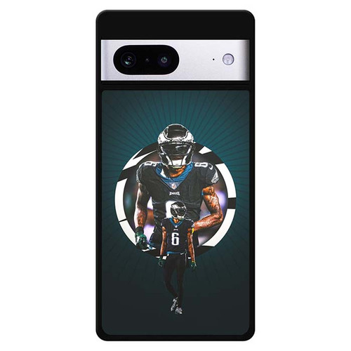 DeVonta Smith Philadelphia Eagles 02 Google Pixel 7 Case