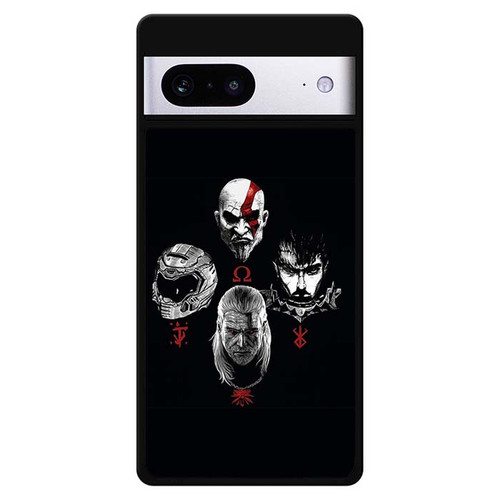 God of War Doom The Witcher Berserk Google Pixel 7 Case