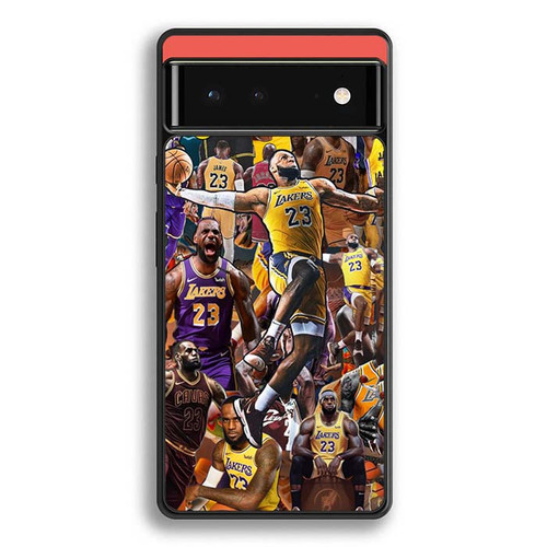 Lebron Lakers 23 Collages Google Pixel 6 Case