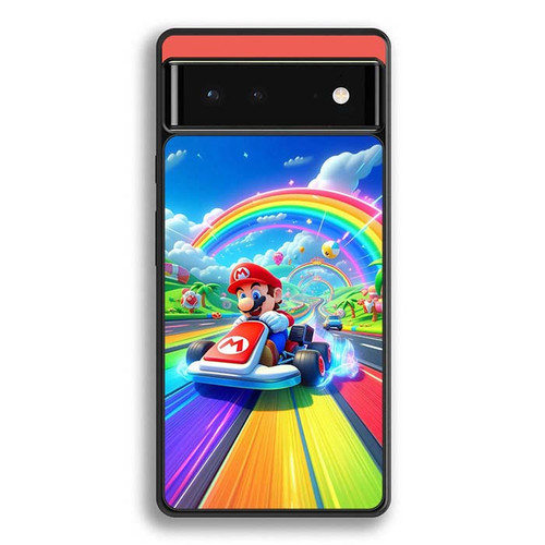 Mario Kart Raibow Trail Google Pixel 6 Case