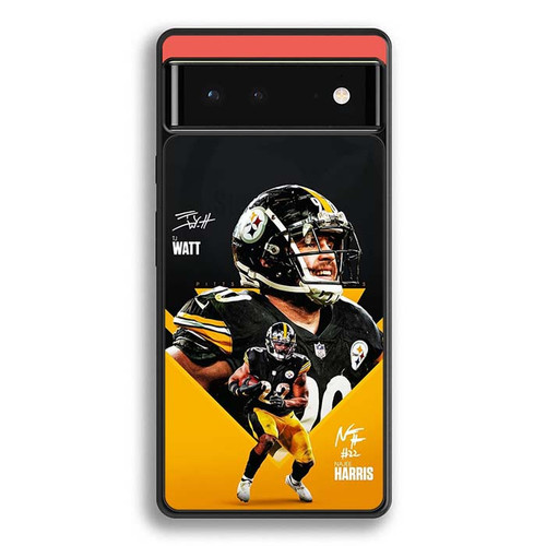 Pittsburgh Steelers Najee Harris and TJ Watt Google Pixel 6 Case