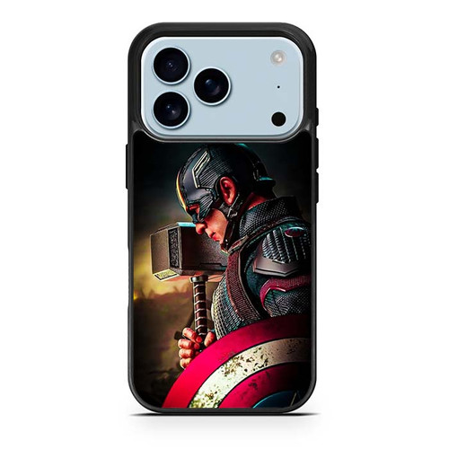 Captain America Wielding Mjolnir iPhone 17 Pro Case