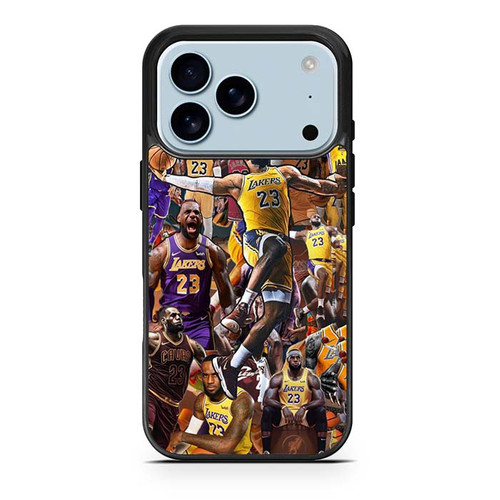 Lebron Lakers 23 Collages iPhone 17 Pro Case