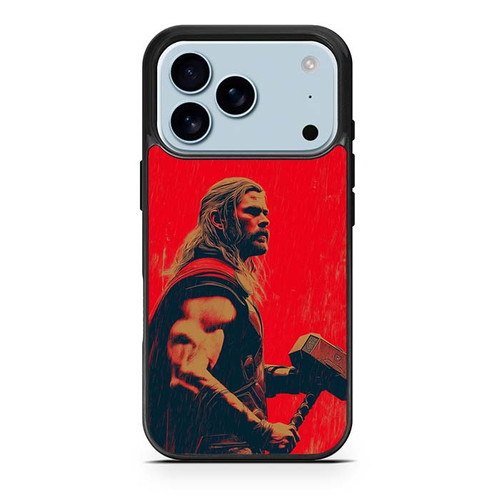 Thor Thunder in the Red iPhone 17 Pro Case
