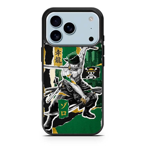 Zoro One Piece Series Art iPhone 17 Pro Case