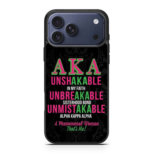 Alpha Kappa Alpha AKA Unbreakable iPhone 17 Pro Max Case