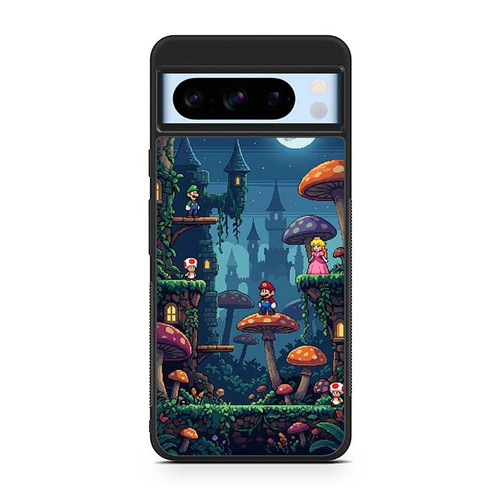 Mario Mushroom Night Castle Motorola Google Pixel 8 Case