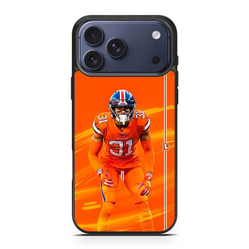 Justin Simmons Denver Broncos 01 iPhone 17 Pro Max Case
