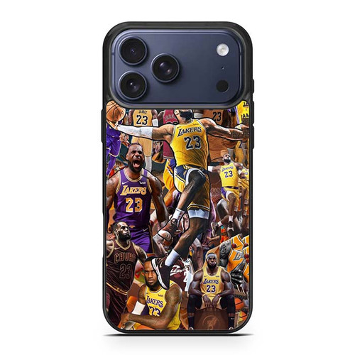 Lebron Lakers 23 Collages iPhone 17 Pro Max Case