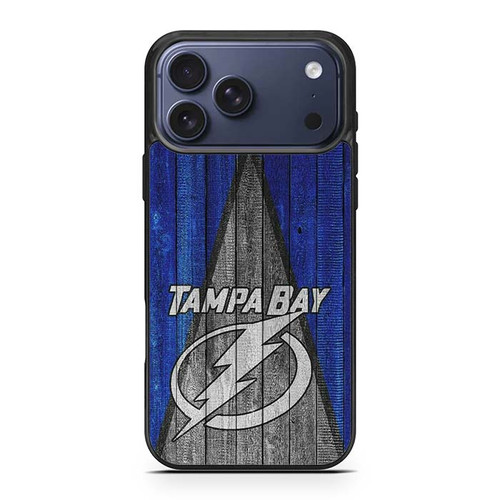 Tampa Bay Lightning Wooden Pattern iPhone 17 Pro Max Case