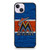 Miami Marlins Wooden Pattern iPhone 14 Plus Case