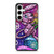 Pokemon Mew Stained Glass Pattern Samsung Galaxy S24 FE Case
