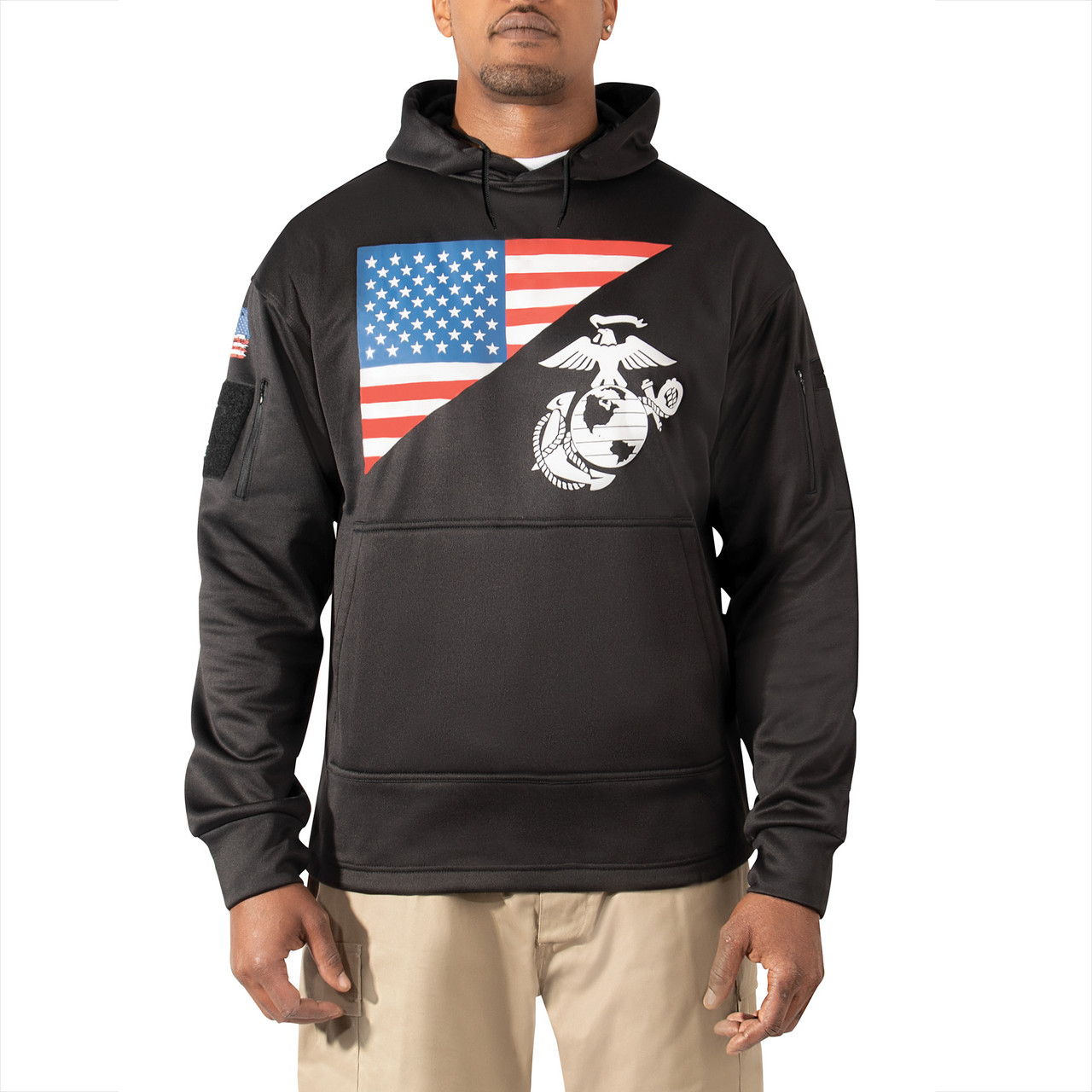 Rothco Us Flag Usmc Eagle Globe And Anchor Concealed Carry Hoodie Thunderhead Outfitters