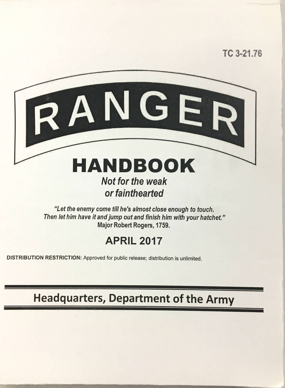 Army Ranger Handbook 2017 (TC 3-21.76 / BK175), US Military Manuals ...