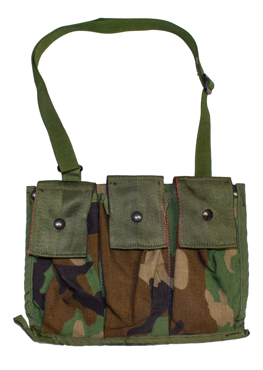Woodland Bandolier Ammo Pouch (6-Mag), USGI: US Military Surplus
