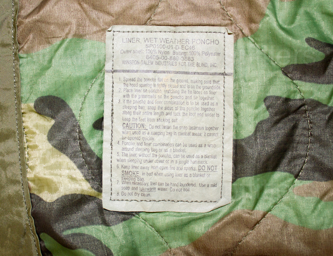 US Military Surplus Poncho Liner - Thumbnail 2