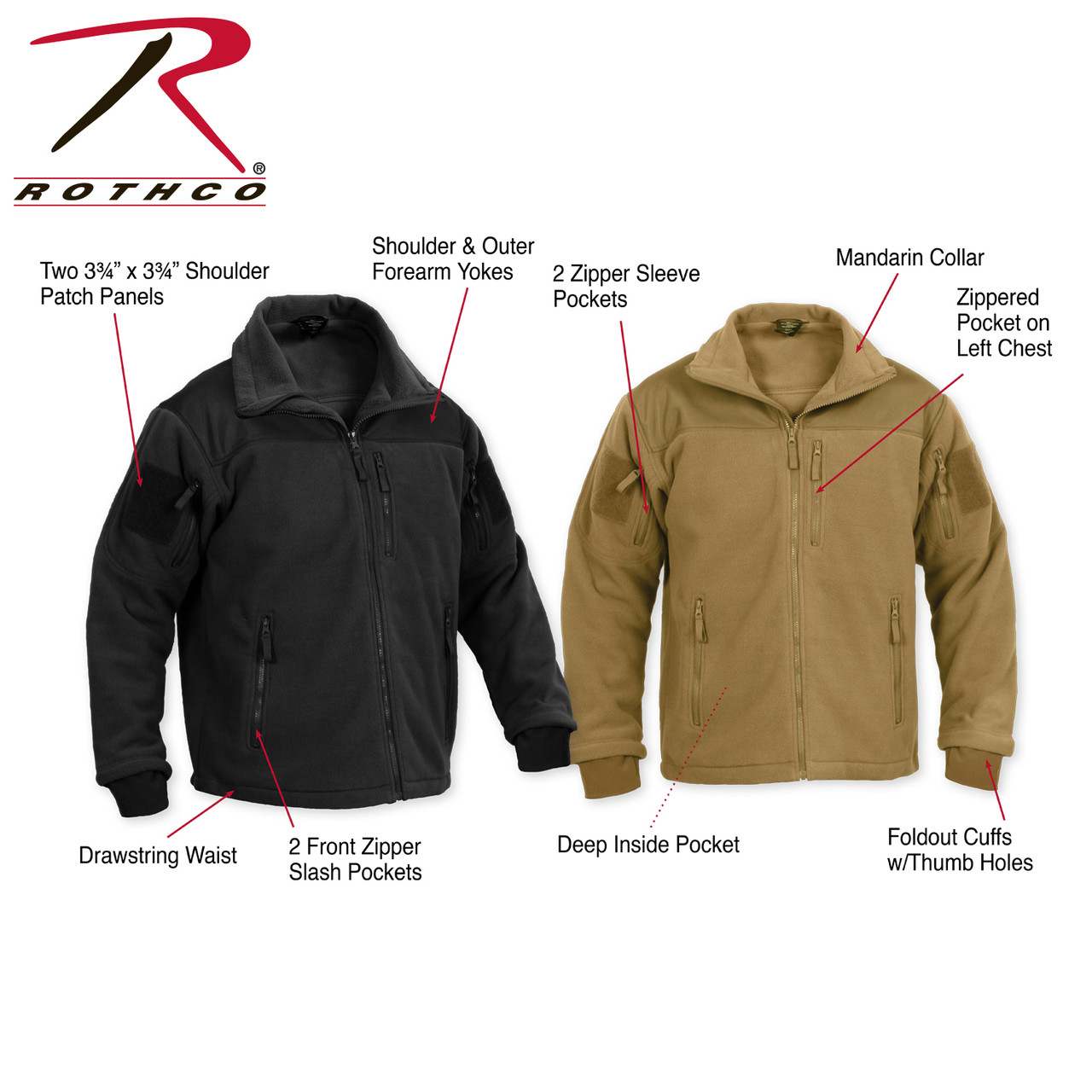 Rothco Spec Ops Tactical Fleece Jacket - Thunderhead Outfitters