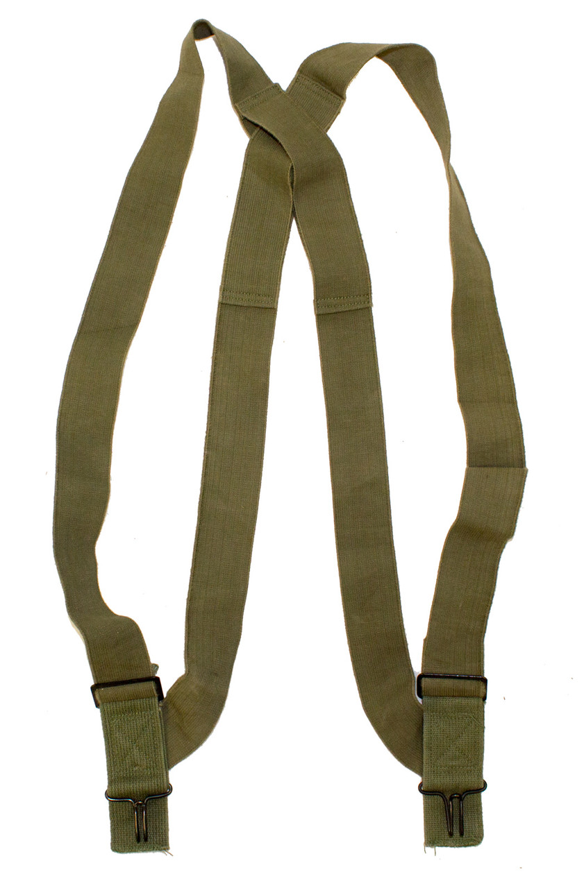 Original U.S Army Webbing System Web Suspenders Belt LC-2 Military