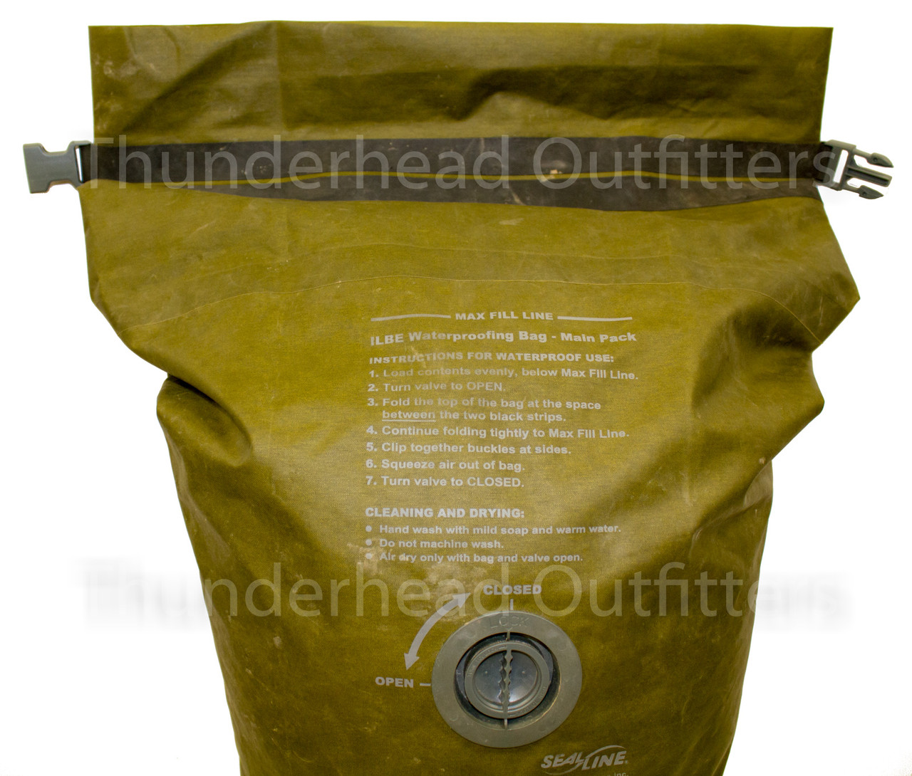 USMC SealLine OD Green ILBE Dry Bag – 65 Liter, Military Grade Waterproof Sack