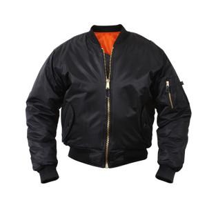 Rothco MA-1 Flight Jacket: Black