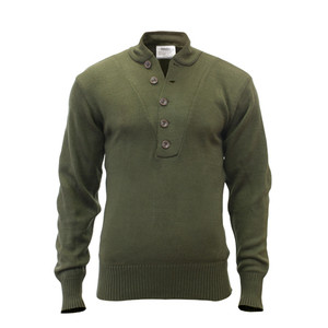 Rothco G.I. Style 5-Button Acrylic Sweater: Olive Drab