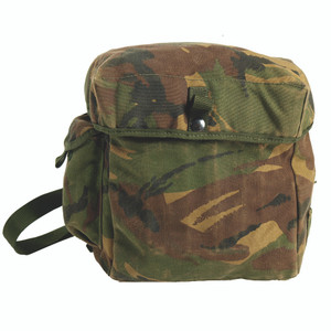 British DPM Camo Gas Mask Bag w/ Strap