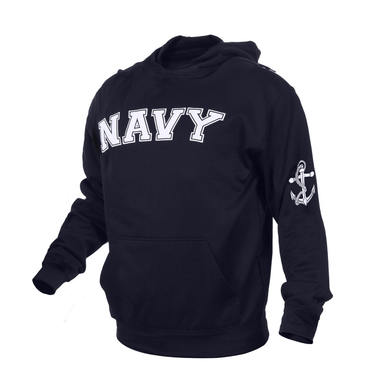 Rothco Military Embroidered Pullover Hoodie: Navy