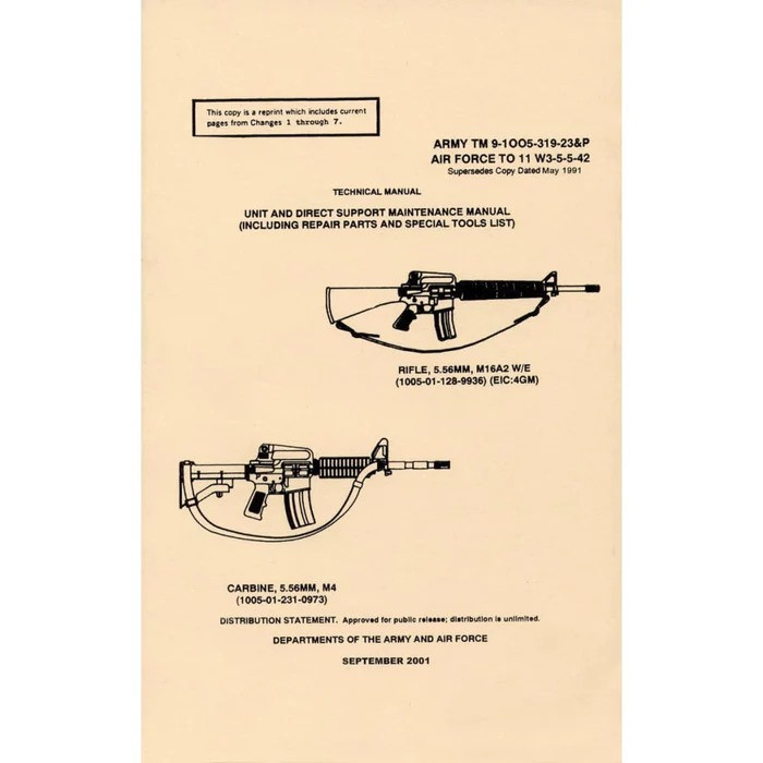 Unit and Direct Support Maintenance Manual: 5.56mm M16A2 Rifle