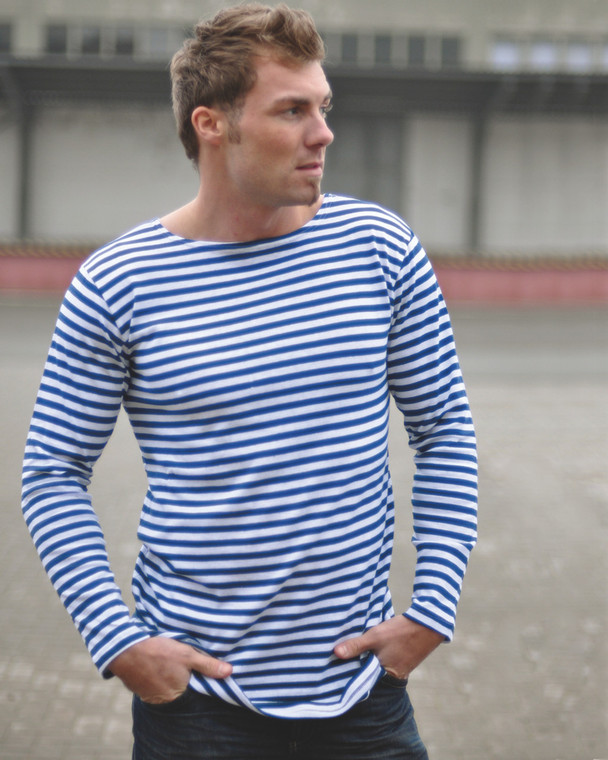 Blue/White Striped Summer Sweater