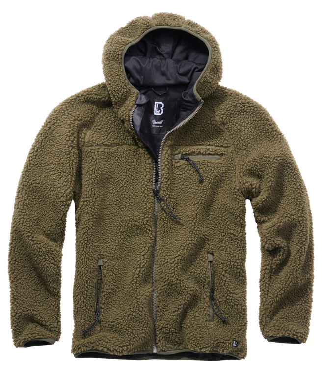 Brandit Hooded Fleece Full Zip Jacket