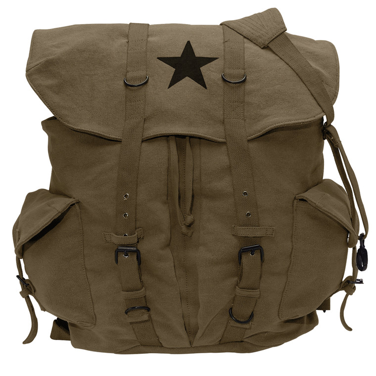 Rothco Vintage Weekender Canvas Backpack with Star