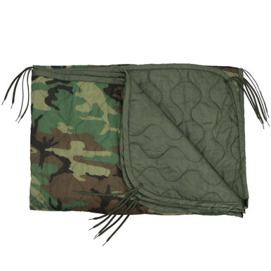 Poncho Liner Woodland - Couverture Polyvalente Chaud Et Légère 210x150cm Pour Camping, Randonnée Et Survie