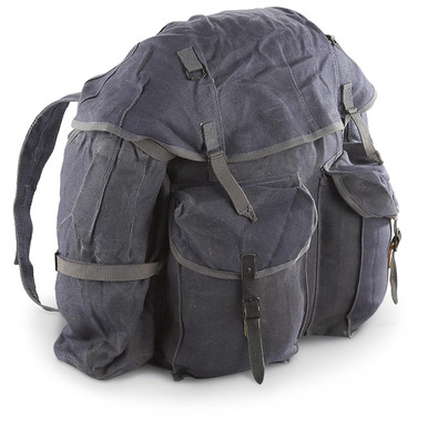 Italian Blue Canvas Rucksack, Italian Military Surplus - Thunderhead ...