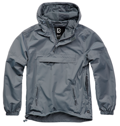 Brandit Light Quarter Zip Windbreaker Pullover - Thunderhead