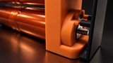 Close-up of a new module end frame and terminal