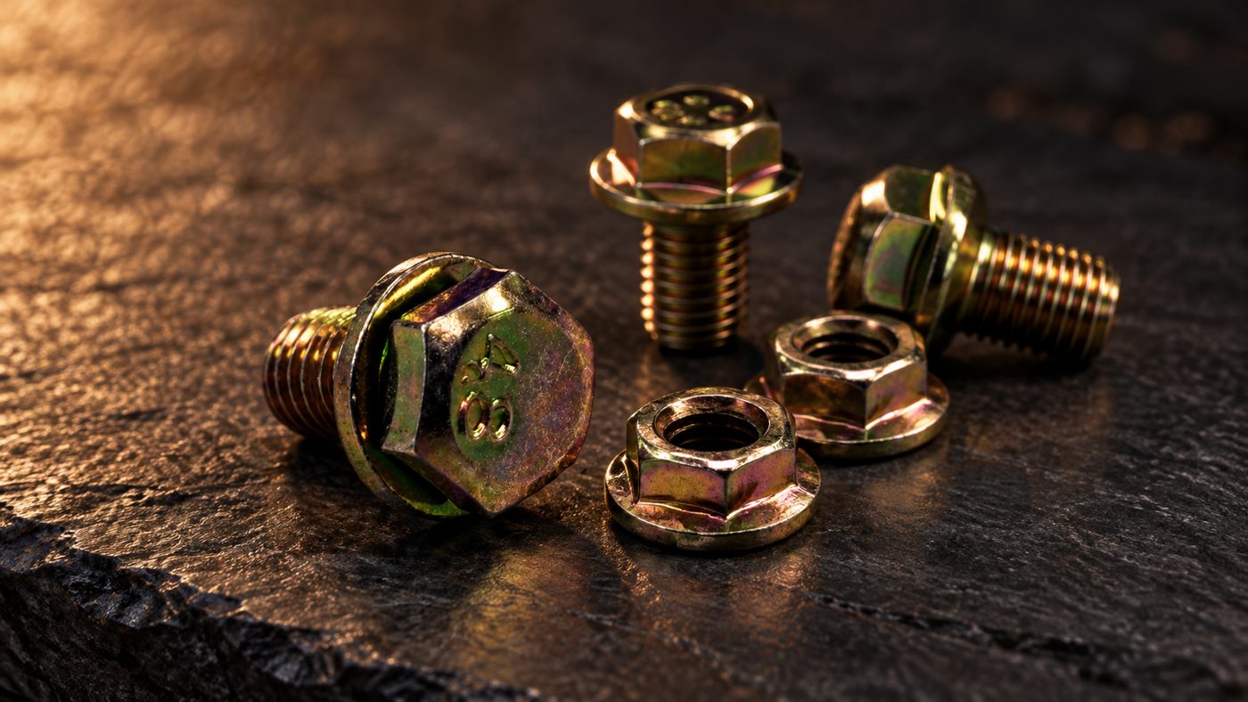 Flange bolts and terminal nuts