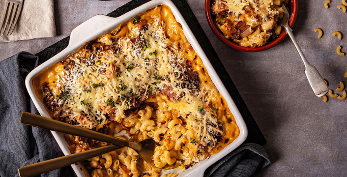 Mac n' Cheese with Bacon, Chicken & Tamarind
