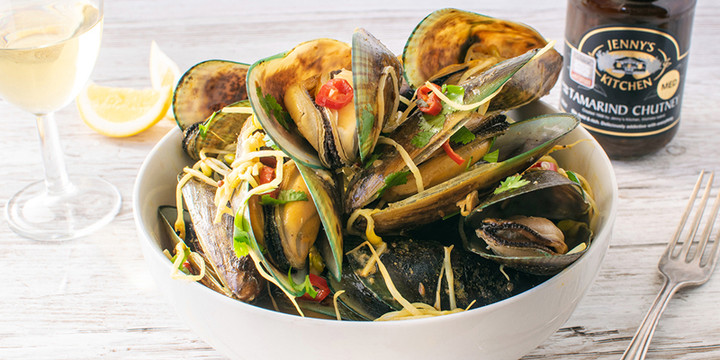 Tropical Tamarind Coconut Mussel Bowl