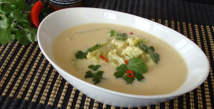 Thai Tamarind Coconut and Coriander Soup