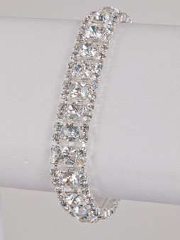 Rhinestone Bracelet With Rectangle Crystals BCS 14020