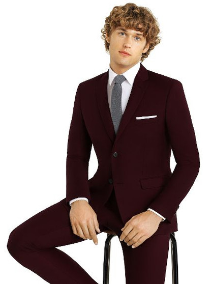 Couture Suit Burgundy C43 